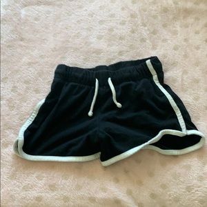 Black and white shorts